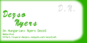 dezso nyers business card